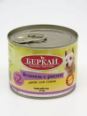 Berkley консервы для собак с ягненком и рисом LOCAL