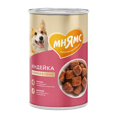 Мнямс консервы для собак "комфортное пищеварение" (в соусе с индейкой)
